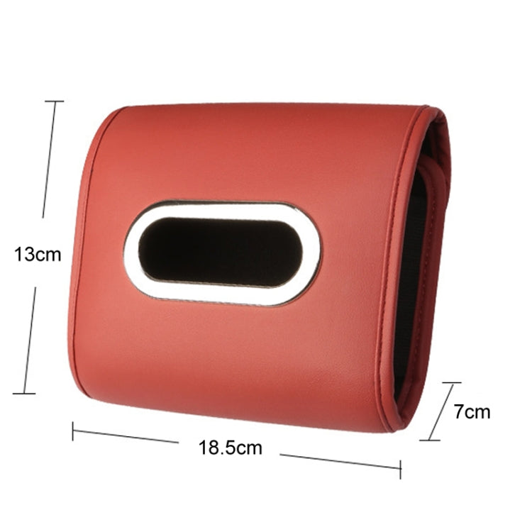 Auto Armrest Tissue Box Car Seat Back Hanging Napkin Pack Cover(Wine Red) - HoMEdemic™ 