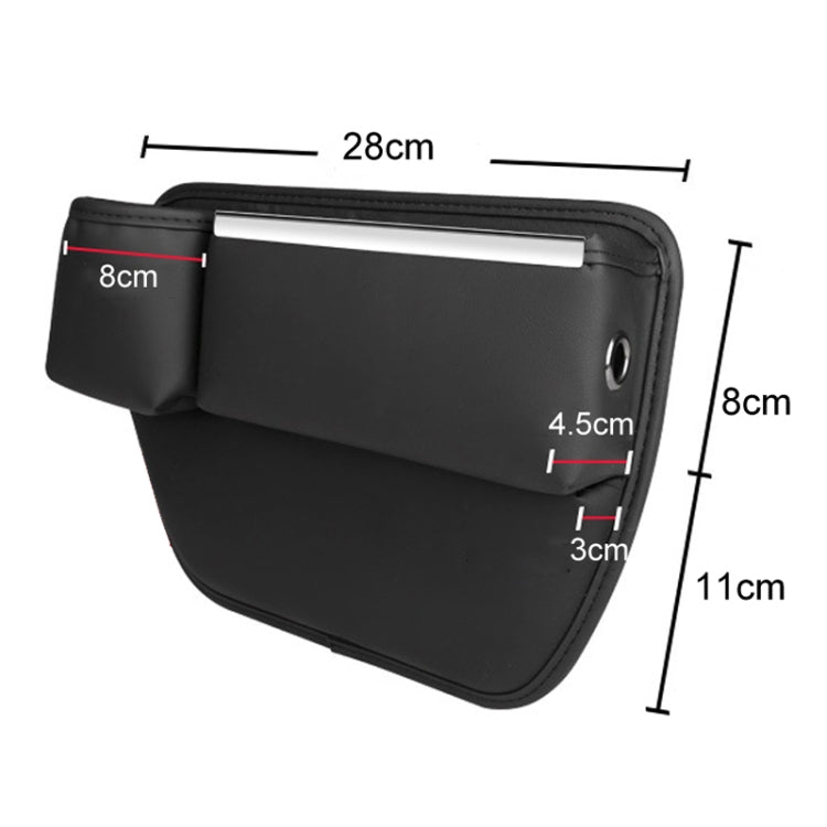 Automotive Seat Clamp Seam Organizer Car Decoration Storage Bag Water Cup Model, Style: Main Driver Mocha Brown - HoMEdemic™ 