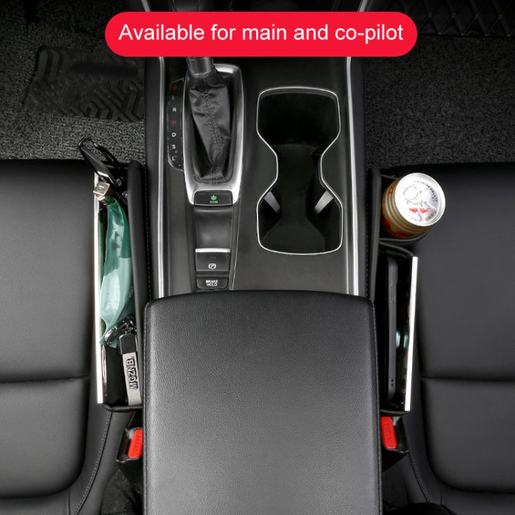 Automotive Seat Clamp Seam Organizer Car Decoration Storage Bag Water Cup Model, Style: Main Driver Mocha Brown - HoMEdemic™ 