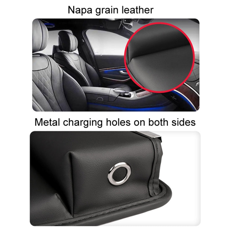 Automotive Seat Clamp Seam Organizer Car Decoration Storage Bag Water Cup Model, Style: Main Driver Saddle Brown - HoMEdemic™ 
