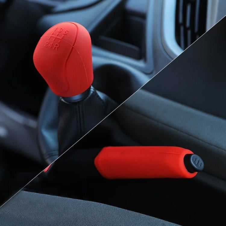 Automotive Silicone Manual Automatic Shift Lever Protective Cover, Size: Handbrake Black - HoMEdemic™ 