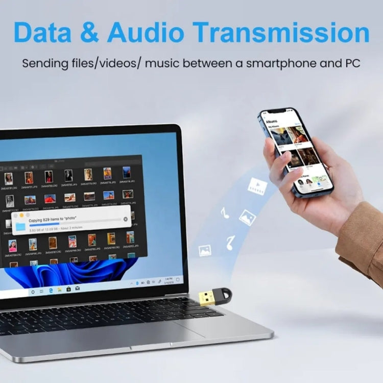 B-001 Mini Bluetooth 5.3  Adapter Transmitter Receiver Wireless USB Dongle Adapter - HoMEdemic™ 