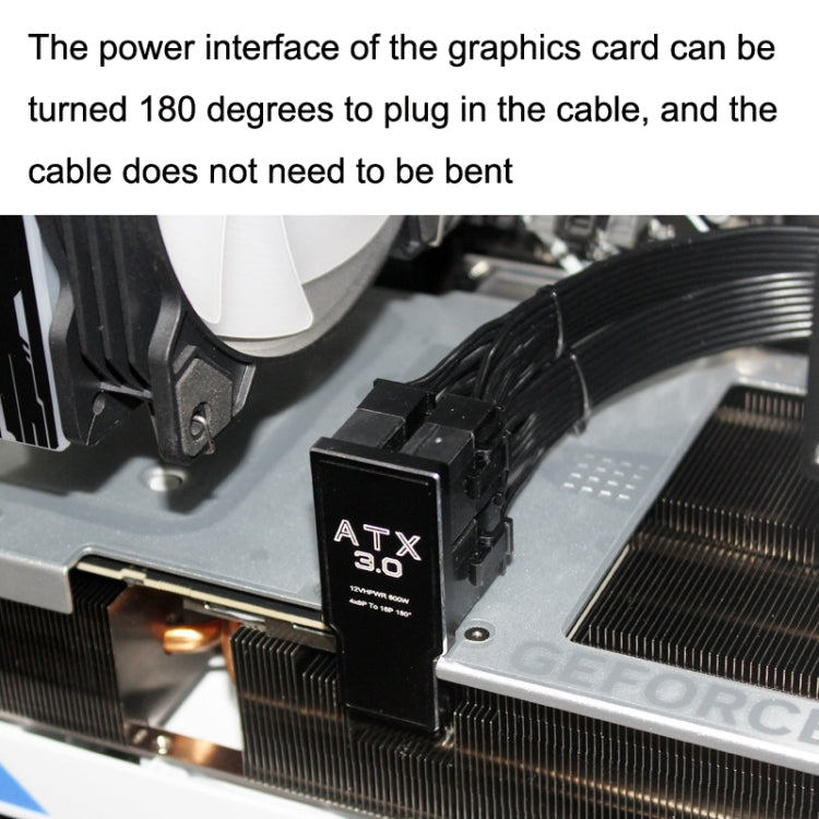 B Model ATX3.0 12VHPWR 12+4P 600W 180 Degree Power Steering Connector - HoMEdemic™ 