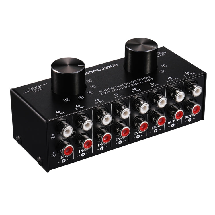 B026 6 Input 2 Output Or 2 Input 6 Output Audio Signal Source Selection Switcher RCA Port - HoMEdemic™ 