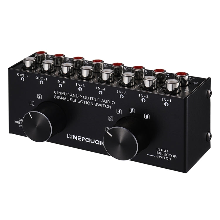 B026 6 Input 2 Output Or 2 Input 6 Output Audio Signal Source Selection Switcher RCA Port - HoMEdemic™ 