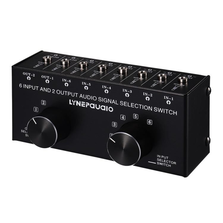 B027 6 input 2 output or 2 input 6 output audio signal source selection switcher 3.5mm interface - HoMEdemic™ 