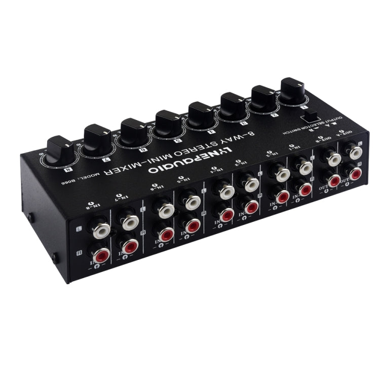 B066 Mini Stereo 8 Channel RCA Non Source Sound Passive Mixer, No Power Supply, 8 Channel RCA - HoMEdemic™ 