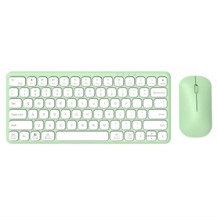 B087 2.4G Portable 78 Keys Dual Mode Wireless Bluetooth Keyboard And Mouse, Style: Keyboard Mouse Set Green - HoMEdemic™ 