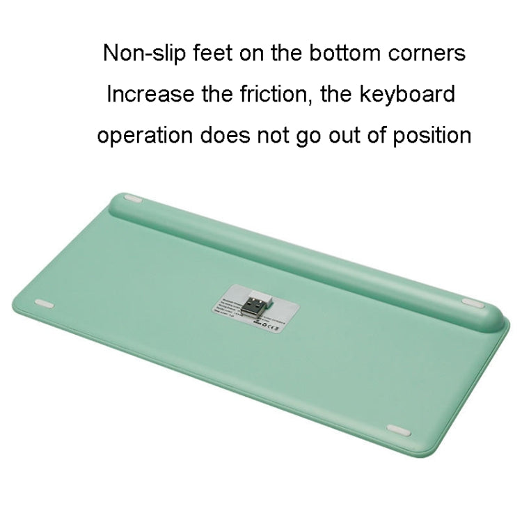 B087 2.4G Portable 78 Keys Dual Mode Wireless Bluetooth Keyboard And Mouse, Style: Keyboard Mouse Set Green - HoMEdemic™ 