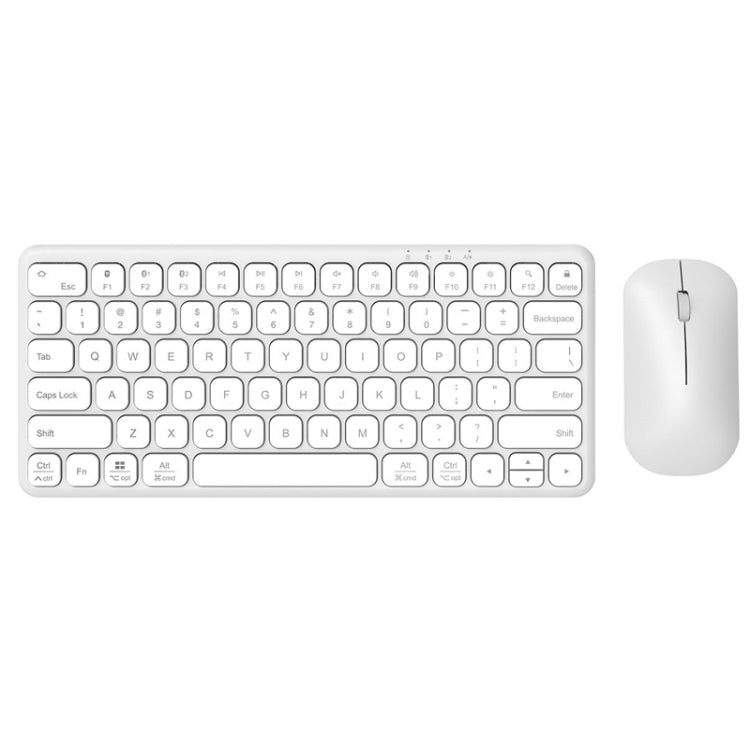 B087 2.4G Portable 78 Keys Dual Mode Wireless Bluetooth Keyboard And Mouse, Style: Keyboard Mouse Set White - HoMEdemic™ 