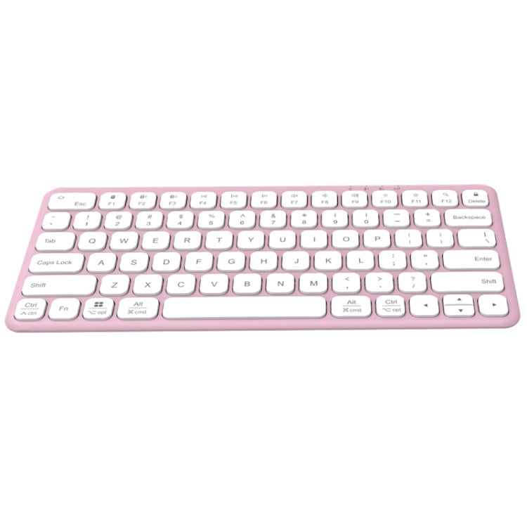 B087 2.4G Portable 78 Keys Dual Mode Wireless Bluetooth Keyboard And Mouse, Style: Keyboard Pink - HoMEdemic™ 