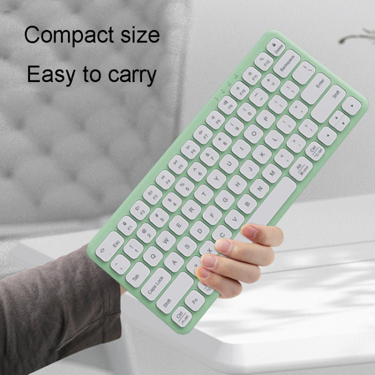 B087 2.4G Portable 78 Keys Dual Mode Wireless Bluetooth Keyboard And Mouse, Style: Keyboard Pink - HoMEdemic™ 