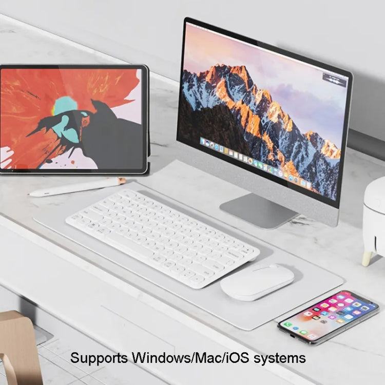 B087 2.4G Portable 78 Keys Dual Mode Wireless Bluetooth Keyboard And Mouse, Style: Keyboard Pink - HoMEdemic™ 