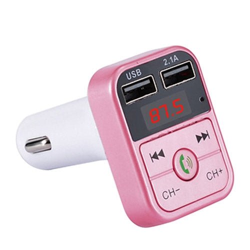 B2 Dual USB Charging Bluetooth FM Transmitter MP3 Music Player Car Kit, Support Hands-Free Call  & TF Card & U Disk, B2 (Rose Gold) - HoMEdemic™ 