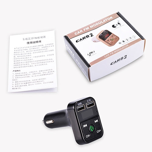 B2 Dual USB Charging Bluetooth FM Transmitter MP3 Music Player Car Kit, Support Hands-Free Call  & TF Card & U Disk, B2 (Rose Gold) - HoMEdemic™ 