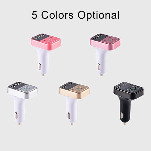 B2 Dual USB Charging Bluetooth FM Transmitter MP3 Music Player Car Kit, Support Hands-Free Call  & TF Card & U Disk, B2 (Rose Gold) - HoMEdemic™ 