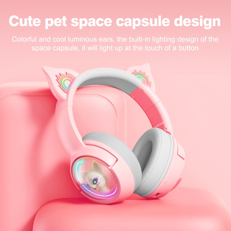 B5 Cat Ear Design USB-C / Type-C RGB Wireless Bluetooth HiFi Headset (Pink) - HoMEdemic™ 