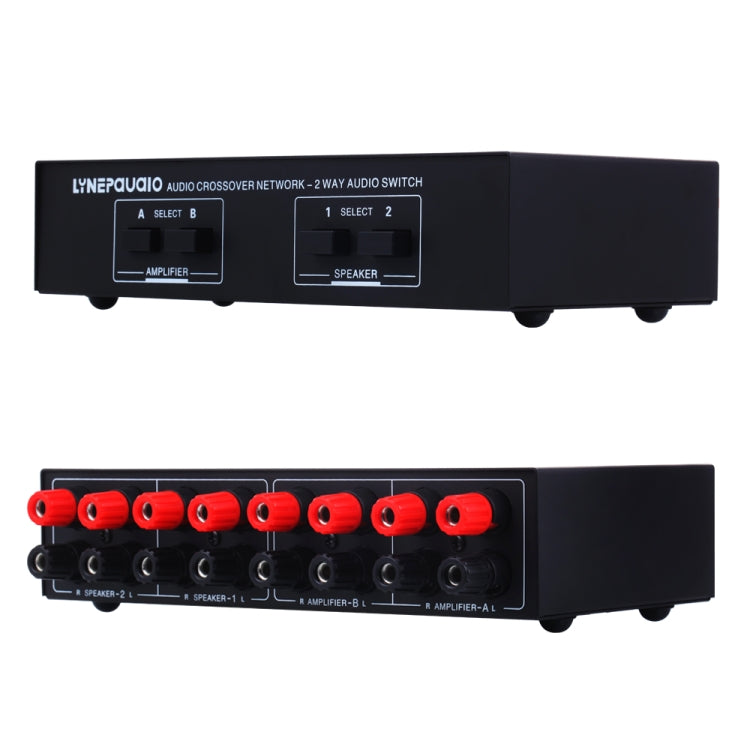 B822 Passive Speaker Switch 2 Channel Power Amplifier Audio Switch Loudspeaker,  2 Input and 2 Output - HoMEdemic™ 