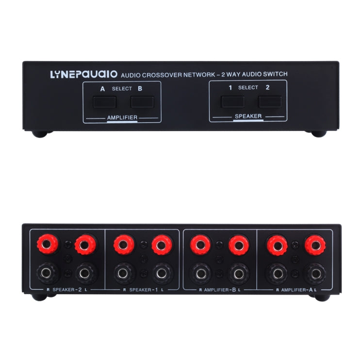 B822 Passive Speaker Switch 2 Channel Power Amplifier Audio Switch Loudspeaker,  2 Input and 2 Output - HoMEdemic™ 