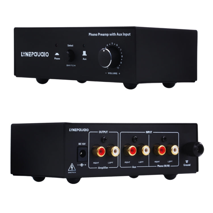 B855 LINEPAUDIO Phone Prephonograph Signal Amplifier with Auxiliary Input and Volume Control - HoMEdemic™ 
