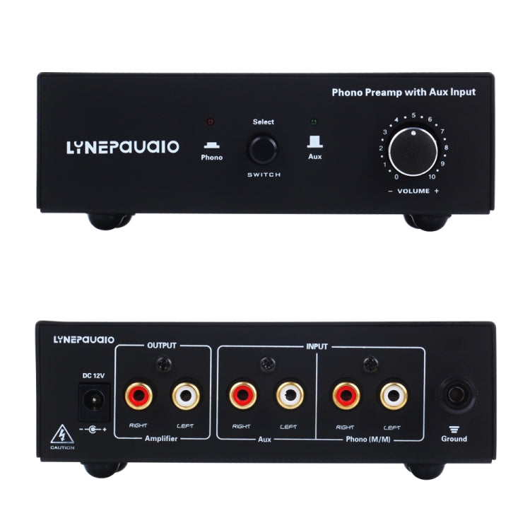 B855 LINEPAUDIO Phone Prephonograph Signal Amplifier with Auxiliary Input and Volume Control - HoMEdemic™ 