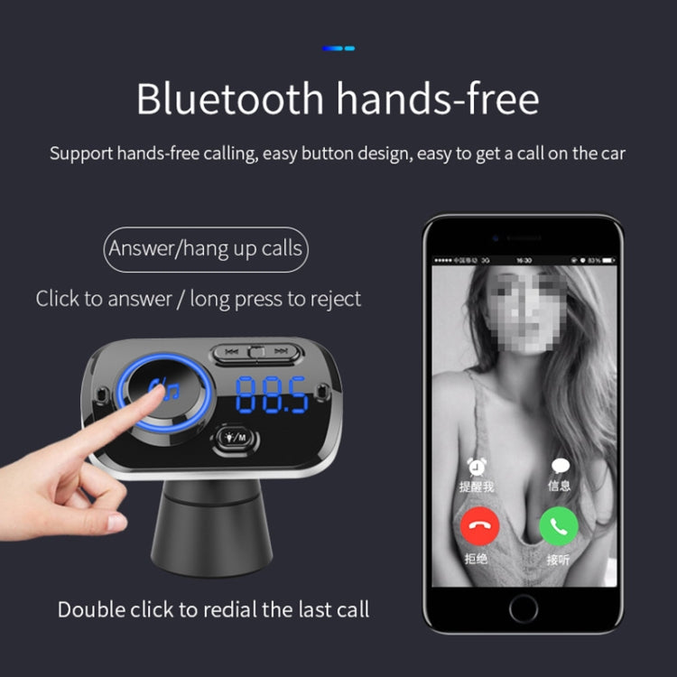 BC49BQ Car Digital Radio Receiver Bluetooth MP3 Player FM Transmitter Voice Assistant QC3.0 Quick Charger, BC49BQ - HoMEdemic™ 