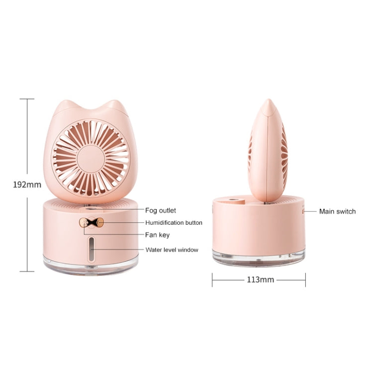 BD-MM1 Cat Shape Household Desktop Rechargeable Spray Humidifier Fan - HoMEdemic™ 