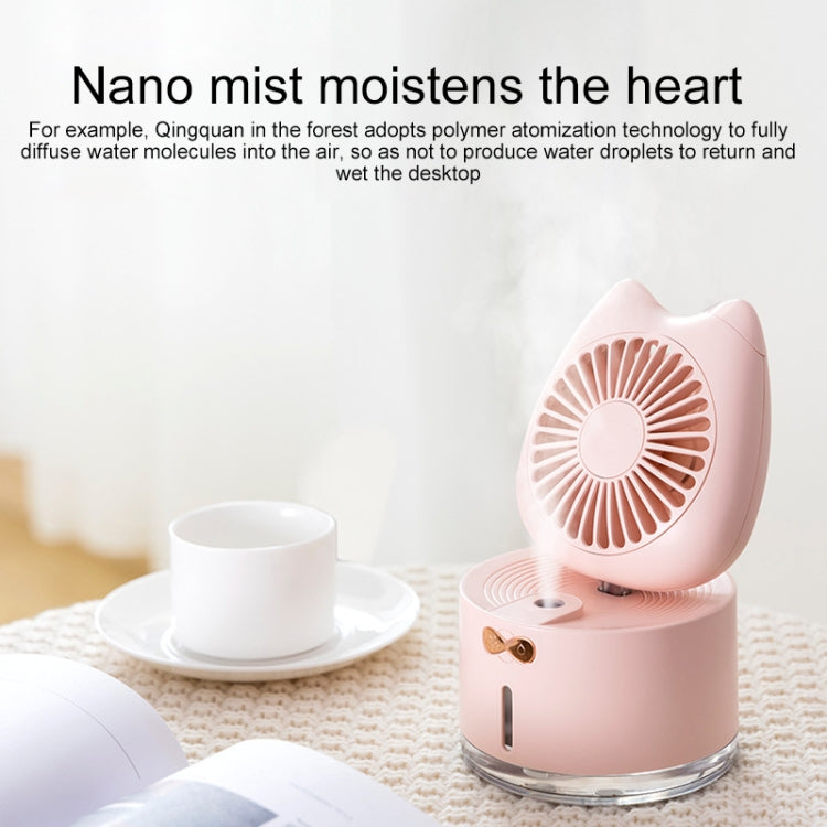 BD-MM1 Cat Shape Household Desktop Rechargeable Spray Humidifier Fan - HoMEdemic™ 