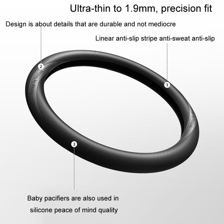 BEN.JACK Car Anti-slip Sweat-absorbent Liquid Silicone Steering Wheel Cover(Beige) - HoMEdemic™ 