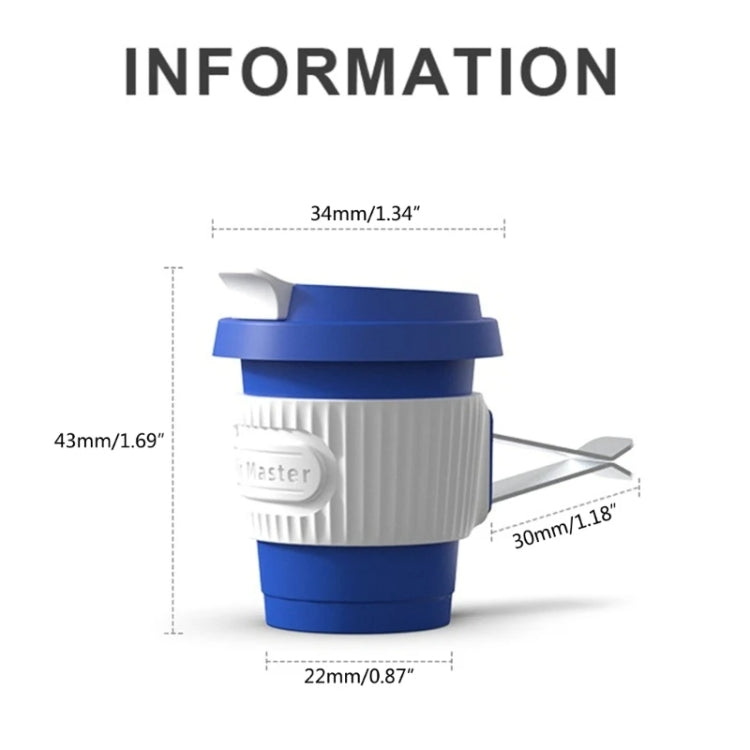 BEN.JACK Coffee Cup Car Perfume Air Conditioner Air Outlet Aromatherapy Ornaments(Klein Blue+White) - HoMEdemic™ 