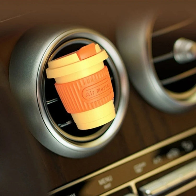 BEN.JACK Coffee Cup Car Perfume Air Conditioner Air Outlet Aromatherapy Ornaments(Light Green+Orange) - HoMEdemic™ 