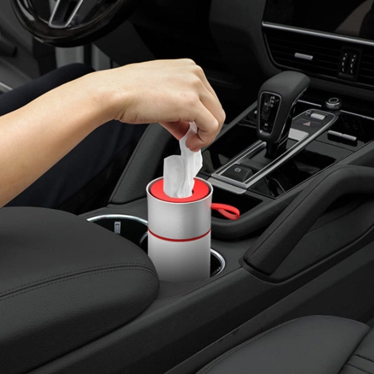BEN.JACK Cylindrical Car Water Cup Holder Tissue Box(Black Gray) - HoMEdemic™ 