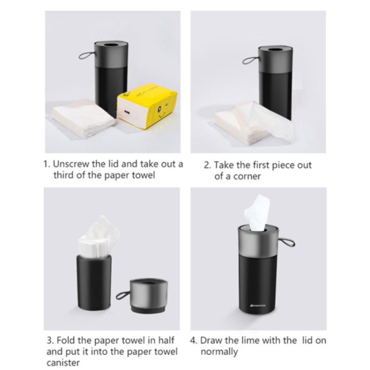 BEN.JACK Cylindrical Car Water Cup Holder Tissue Box(Black Red) - HoMEdemic™ 