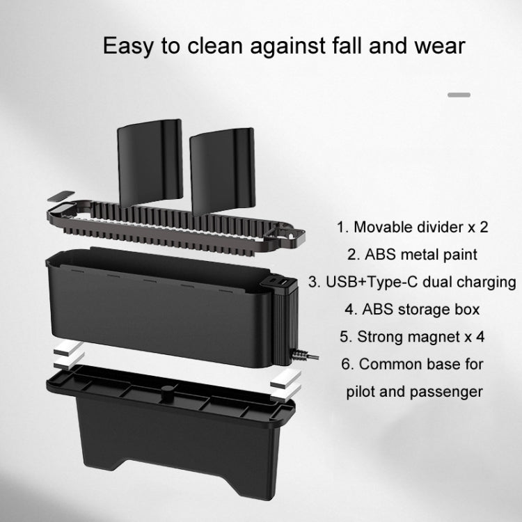 BEN.JACK Multifunctional Car Seat Gap Storage Box(Black) - HoMEdemic™ 