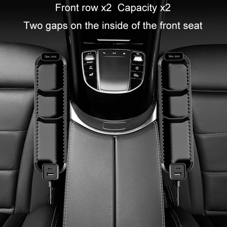 BEN.JACK Multifunctional Car Seat Gap Storage Box(Black) - HoMEdemic™ 