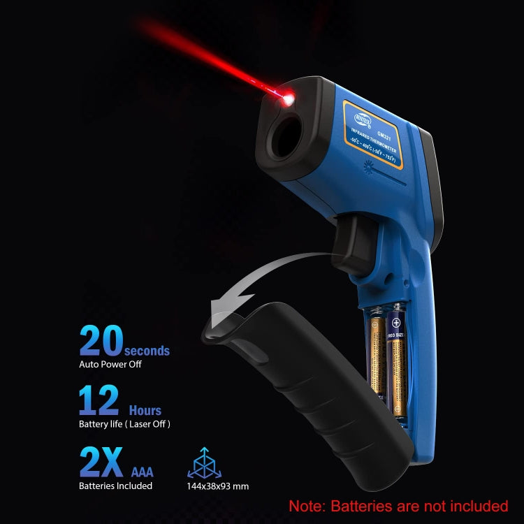 BENETECH GM321 Digital Non-Contact Infrared Thermometer, Battery Not Included, GM321 - HoMEdemic™ 