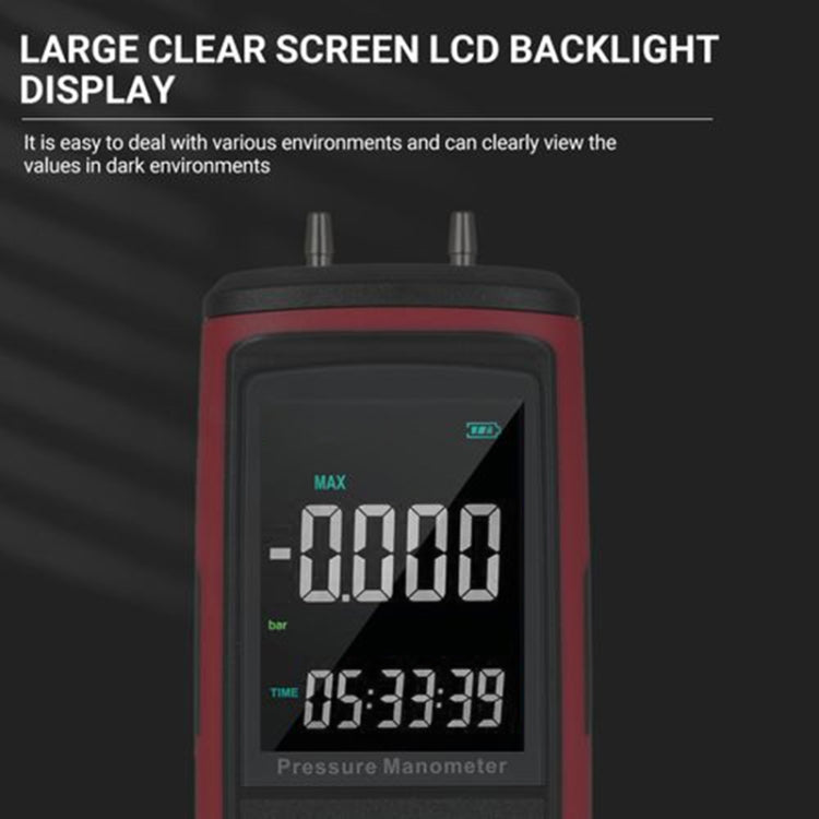 BENETECH GT5101 LCD Display Differential Pressure Meter, Specification:100KPa - HoMEdemic™ 