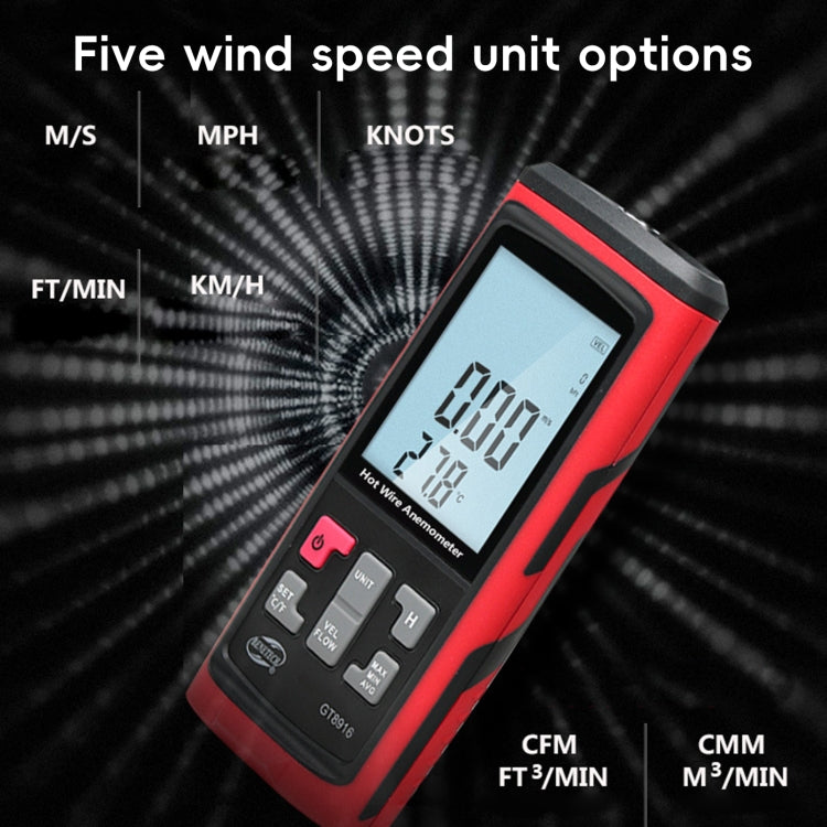 BENETECH GT8616 Handheld Digital LCD Hot Wire Anemometer - HoMEdemic™ 