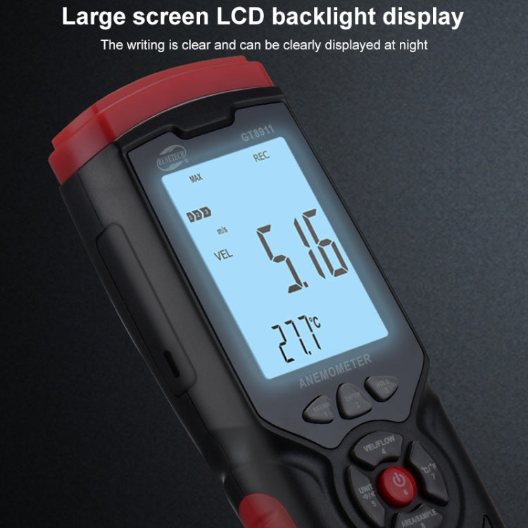 BENETECH GT8911 Handheld Digital LCD Hot Wire Anemometer, GT8911 Hot Wire Anemometer - HoMEdemic™ 