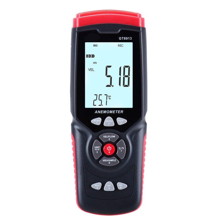 BENETECH GT8913 Handheld Digital LCD Hot Wire Anemometer, Battery Not Included - HoMEdemic™ 
