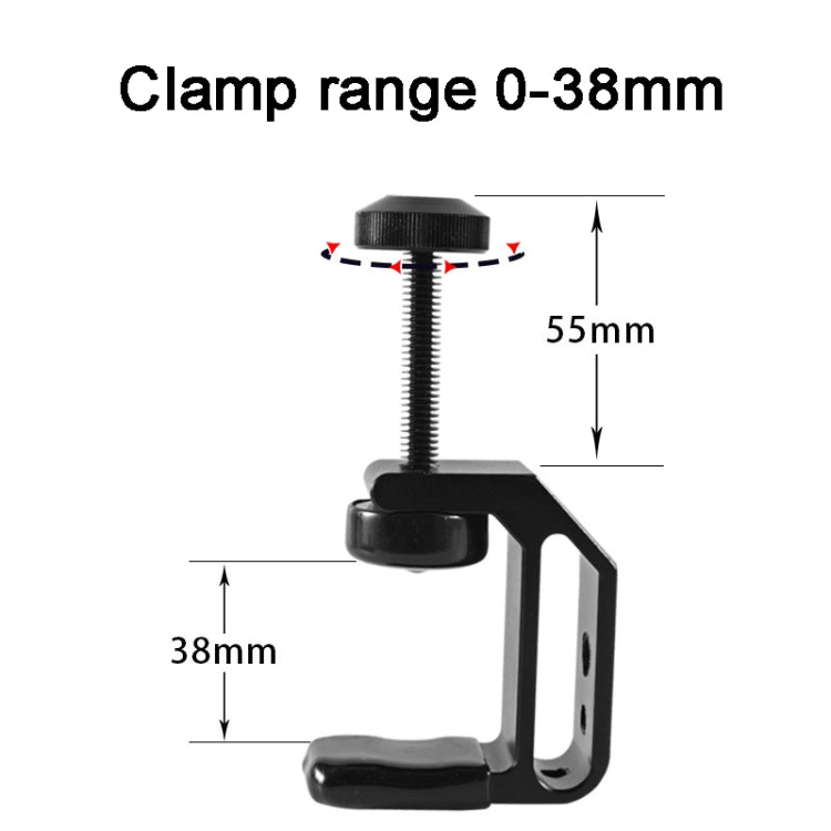 BEXIN WN-38 Universal C-Clamp With 1/4-Inch & 3/8-Inch Hole For Tables Desk Mount - HoMEdemic™ 