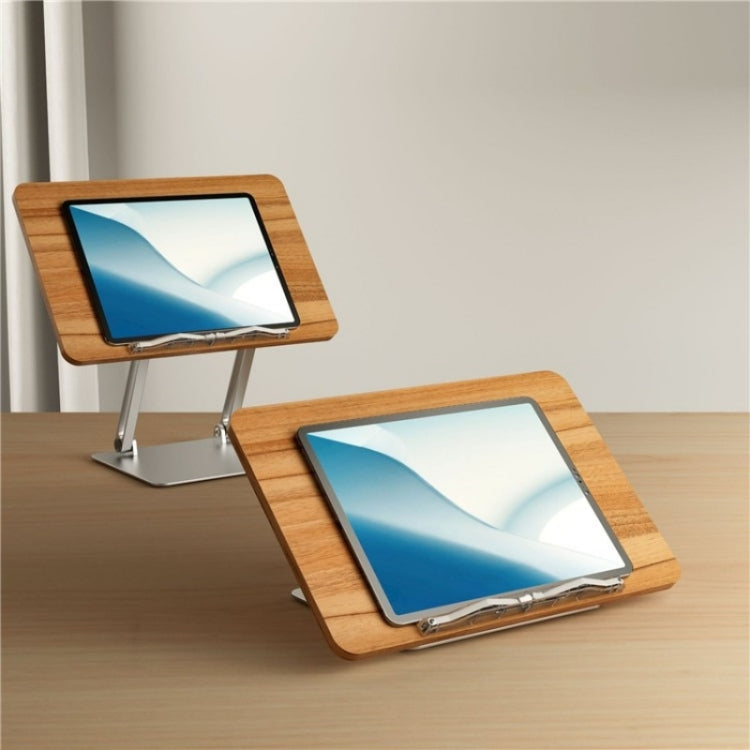 BG-4 Desktop Book Reading Bracket Aluminum Alloy +Wood Board Textbook Tablet Holder Stand - HoMEdemic™ 