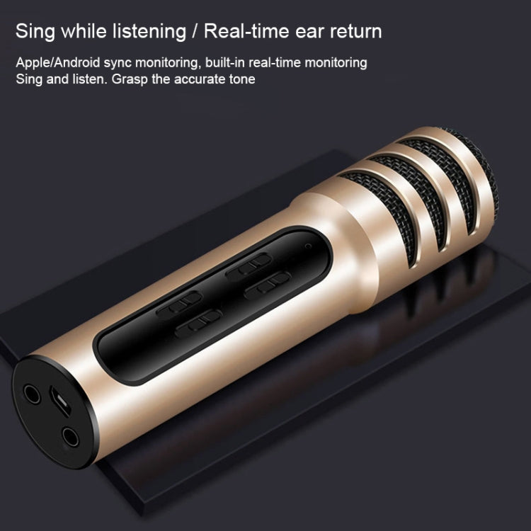 BGN-C7 Condenser Microphone Dual Mobile Phone Karaoke Live Singing Microphone Built-in Sound Card - HoMEdemic™ 