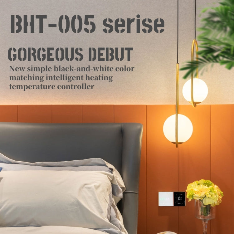 BHT-005-GCLW 220V AC 3A Smart Home Heating Thermostat for EU Box, Control Boiler Heating with Only Internal Sensor & WIFI Connection, BHT-005-GCLW - HoMEdemic™ 