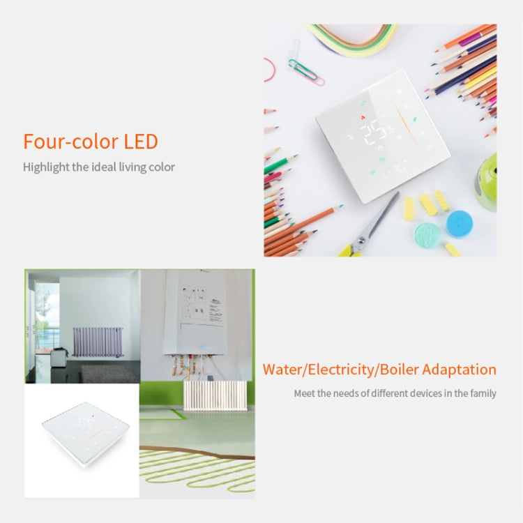 BHT-006GBLW 95-240V AC 16A Smart Home Heating Thermostat for EU Box, Control Electric Heating with Only Internal Sensor & External Sensor & WiFi Connection, BHT-006GBLW - HoMEdemic™ 