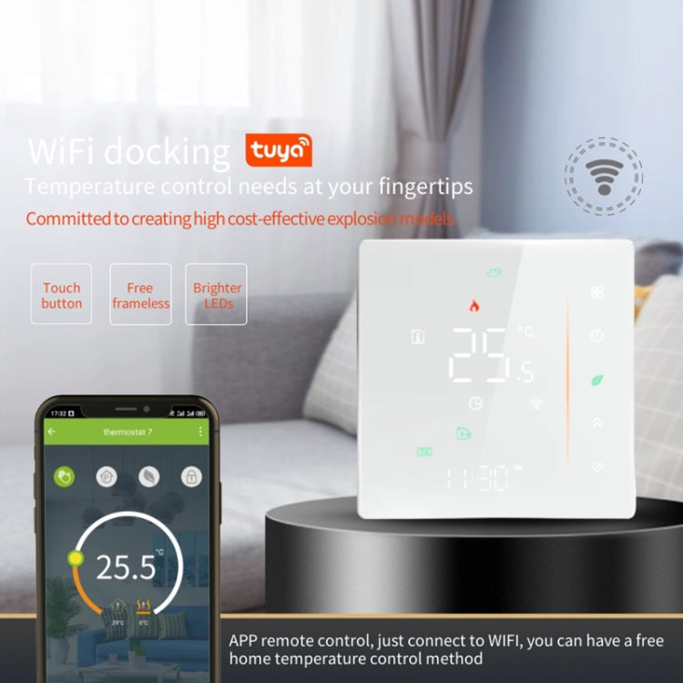 BHT-006GBLW 95-240V AC 16A Smart Home Heating Thermostat for EU Box, Control Electric Heating with Only Internal Sensor & External Sensor & WiFi Connection, BHT-006GBLW - HoMEdemic™ 