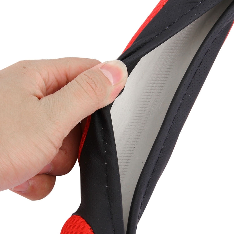 Sandwich Steering Wheel Cover, Grey and  white glue#38cm, Beige and white glue#38cm, Red and white glue#38cm, Black and white glue#38cm - HoMEdemic™ 