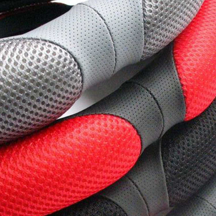 Sandwich Steering Wheel Cover, Grey and  white glue#38cm, Beige and white glue#38cm, Red and white glue#38cm, Black and white glue#38cm - HoMEdemic™ 