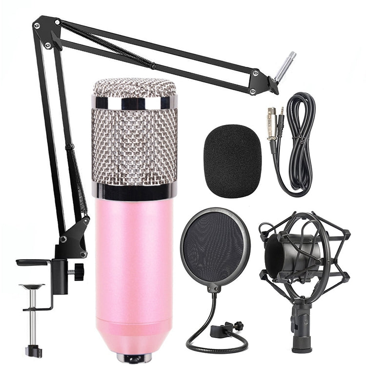 BM-800 Network K-Song Dedicated High-end Metal Shock Mount Microphone Set, BM800 Kit Black, BM800 Kit Pink, BM800 Kit Blue - HoMEdemic™ 