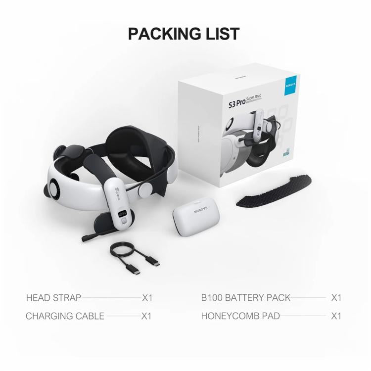 BOBOVR S3 Pro For Meta Quest 3 VR Head Strap with 10000mAh Battery - HoMEdemic™ 